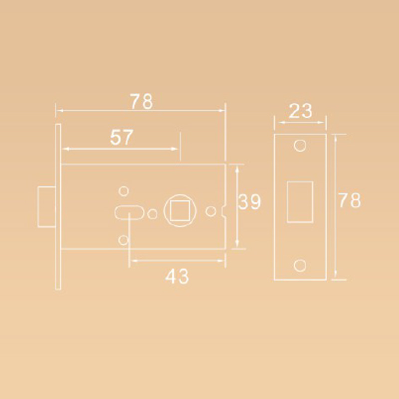 Single face/keyed zinc alloy inbisible lock-YS13 Series